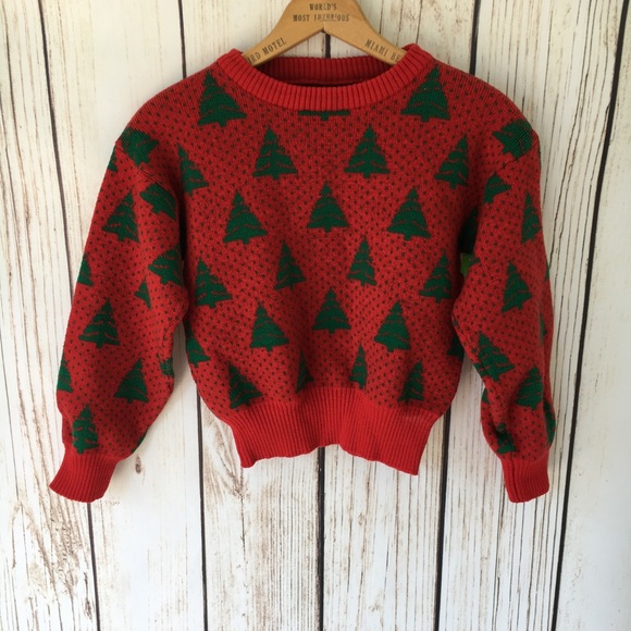 Christmas Tree Sweater 🌲 Crop Sweater Sz S - Picture 3 of 8